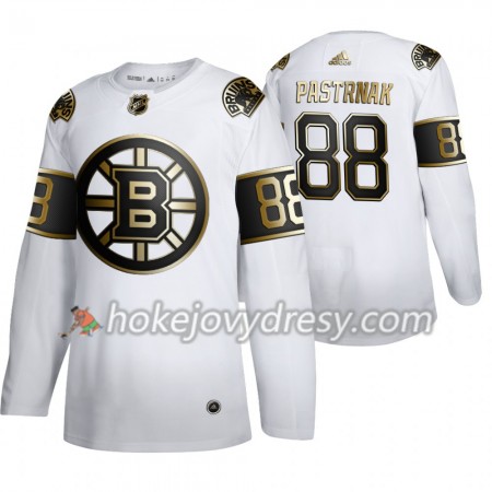 Pánské Hokejový Dres Boston Bruins David Pastrnak 88 Adidas 2019-2020 Golden Edition Bílá Authentic